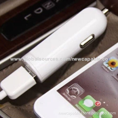 Car Charger with 12-24V DC Inputs, 5V DC, 2.1A Output